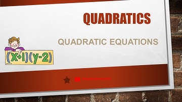 Quadratic equations | Edexcel/Cambridge