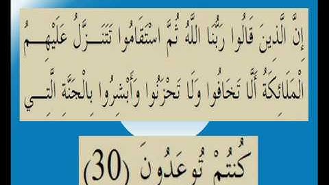 القران الكريم سورة فصلت الاية 30.wmv