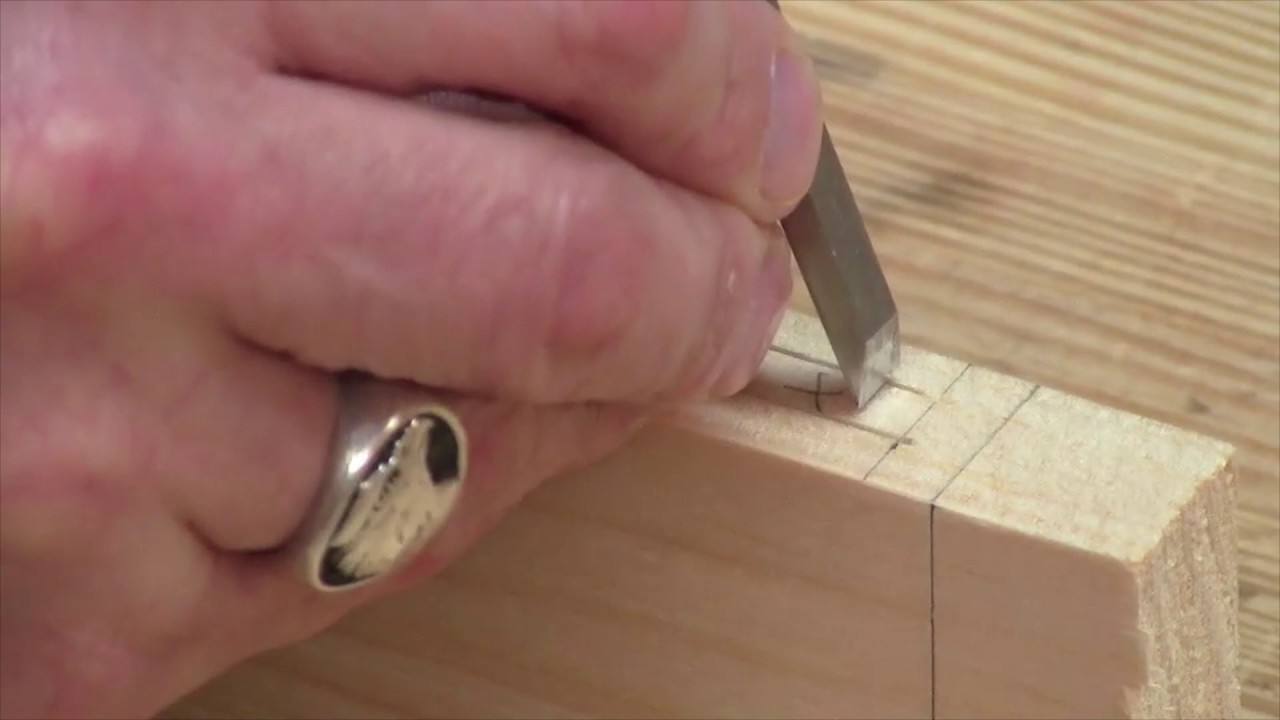 Chiseling a Mortise - YouTube