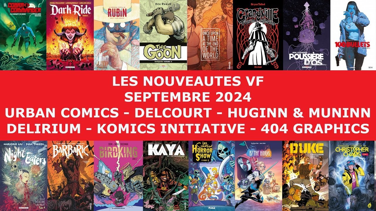 Septembre 2024 : Les Nouveautés VF à paraître chez Urban Comics