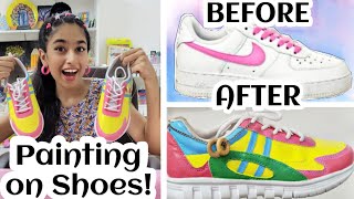 Painting on Shoes!🤩🎀👟✨️ | Riya's Amazing World