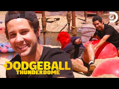 David Dobrik’s Vlog Squad Get Blasted on the Dodgeball Thunderdome Course