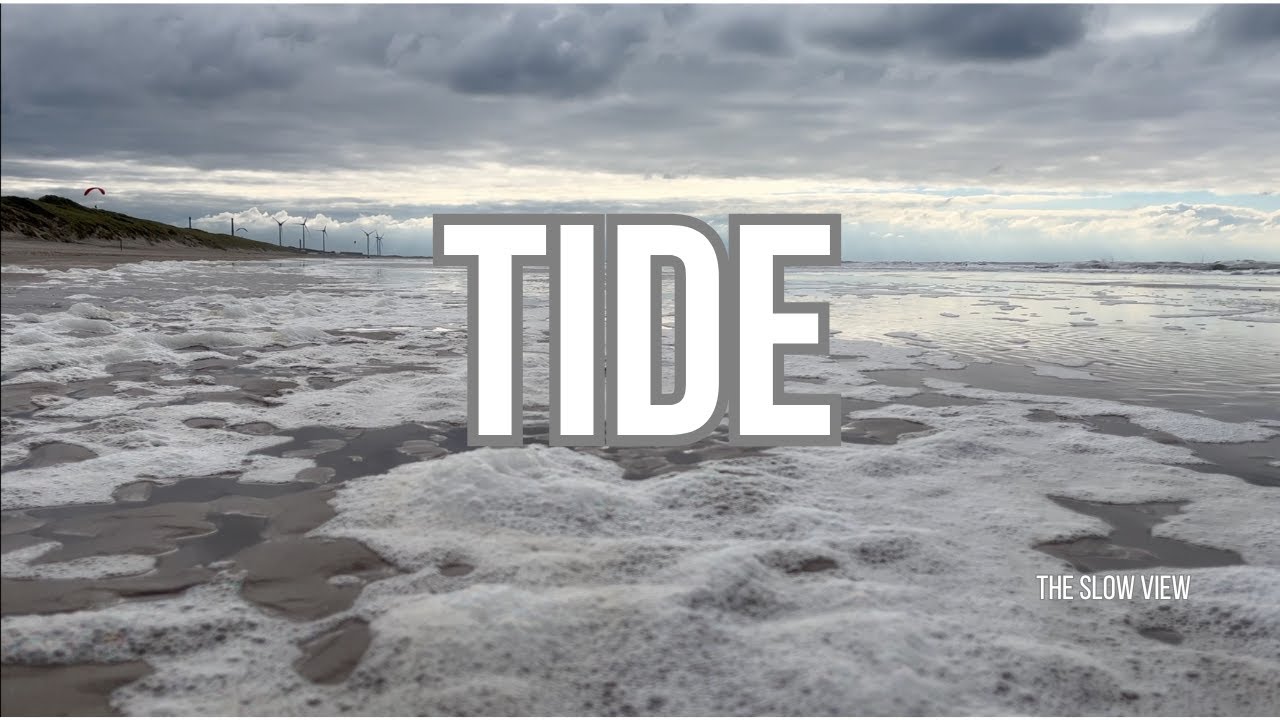 СЕВЕРНОЕ МОРЕ — Пена у кромки воды при отливе [Без повтора] 13 МИН | Спокойный фокус