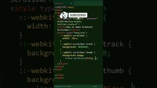 Gradient scrollbar | html css