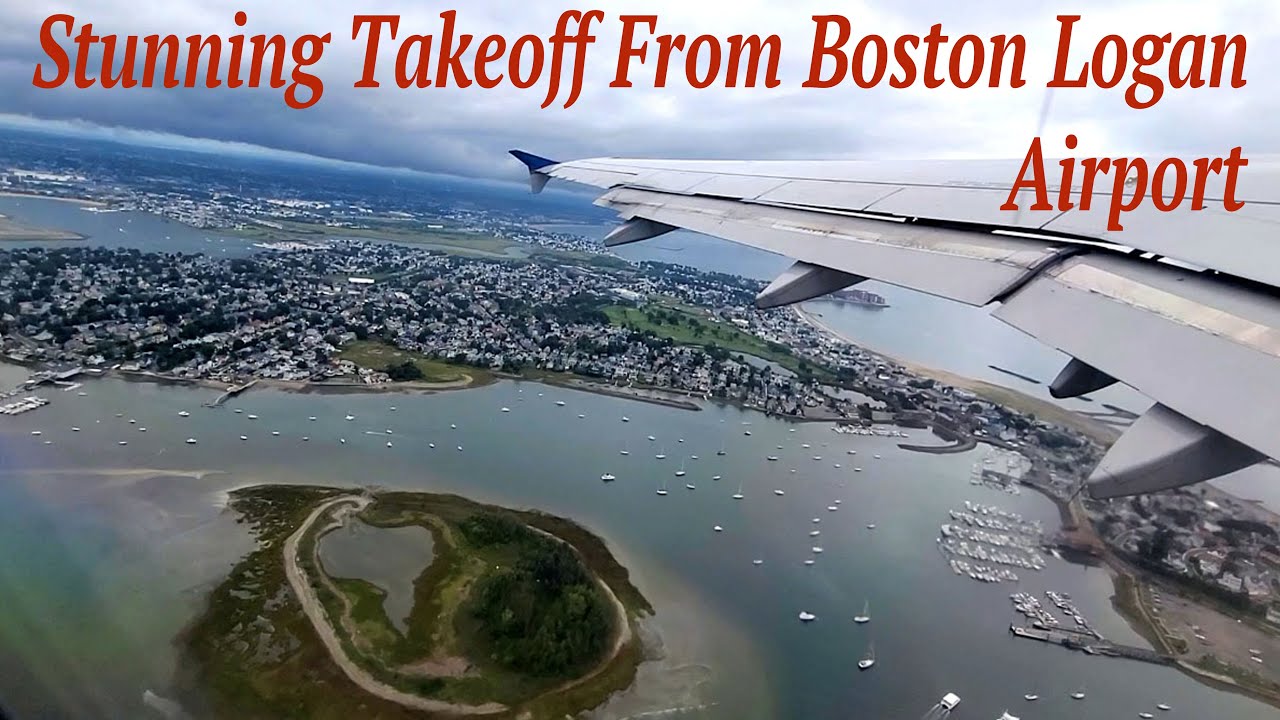 TAKEOFF FROM BOSTON LOGAN (BOS) AIRPORT - United flight taking off from logan airport - BOSTON,MA