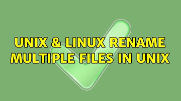 Unix & Linux: Rename Multiple files in unix (5 Solutions!!)