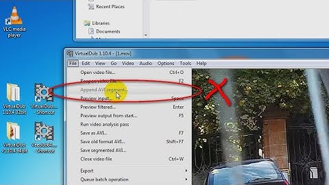 VirtualDub "Append avi segment" Grayed Out