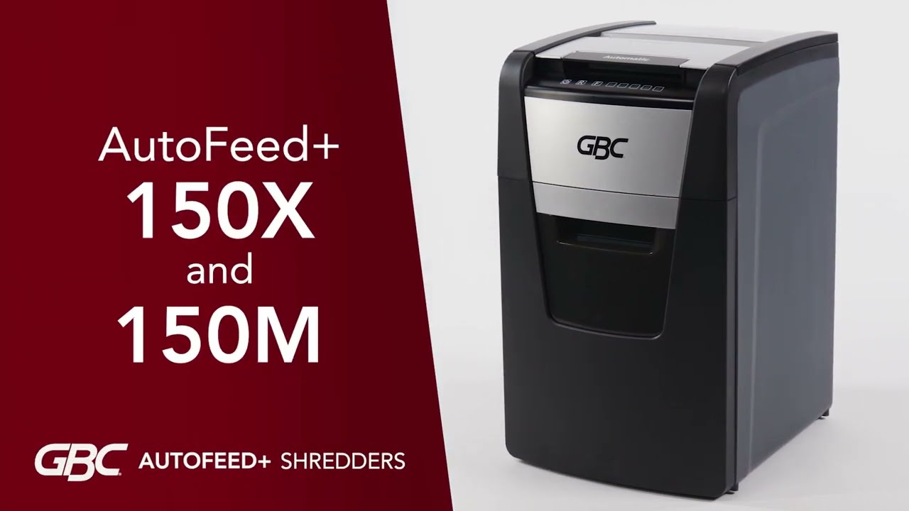 GBC AutoFeed+ 150X and 150M Shredders - YouTube