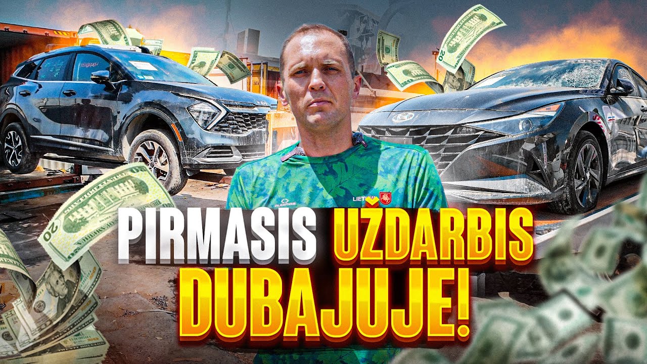 Atidarėme konteinerį iš Amerikos – viduje 3 automobiliai, kuriuos prikelsime Dubajuje!