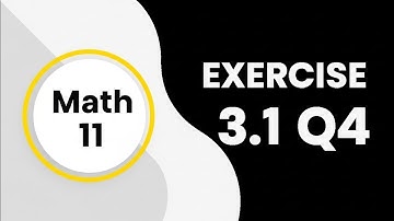 "Class 11th Math New Book | Exercise 3.1 Q4 | 11th Class Math EX 3.1 Q.4 | PECTAA"