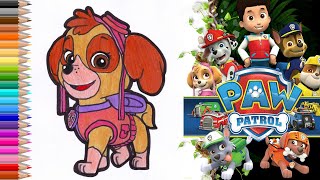 How to draw Skye Paw patrol // Как нарисовать щенка Скай