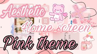 CARA MEMBUAT HOME SCREEN PINK AESTHETIC UNTUK ANDROID😍🌸 screenshot 3
