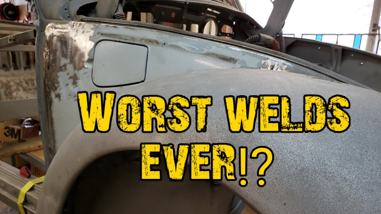 VW BUG RESTORATION FRONT QUARTER PANEL REPLACEMENT YouTube