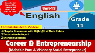 Class 11(Unit-13, Career & Entrepreneurship) Language & Development |NEB| English| screenshot 4