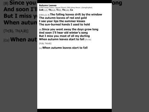 Autumn Leaves (Cm) [K,Robyn Adele Anderson]