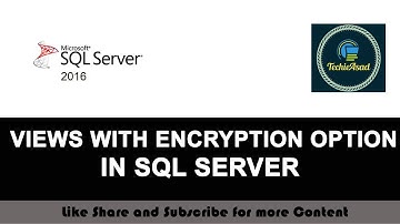 67- Views with Encryption Option in SQL SERVER (Hindi/Urdu)