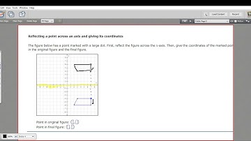 Reflecting a point across an axis and giving its coordinates