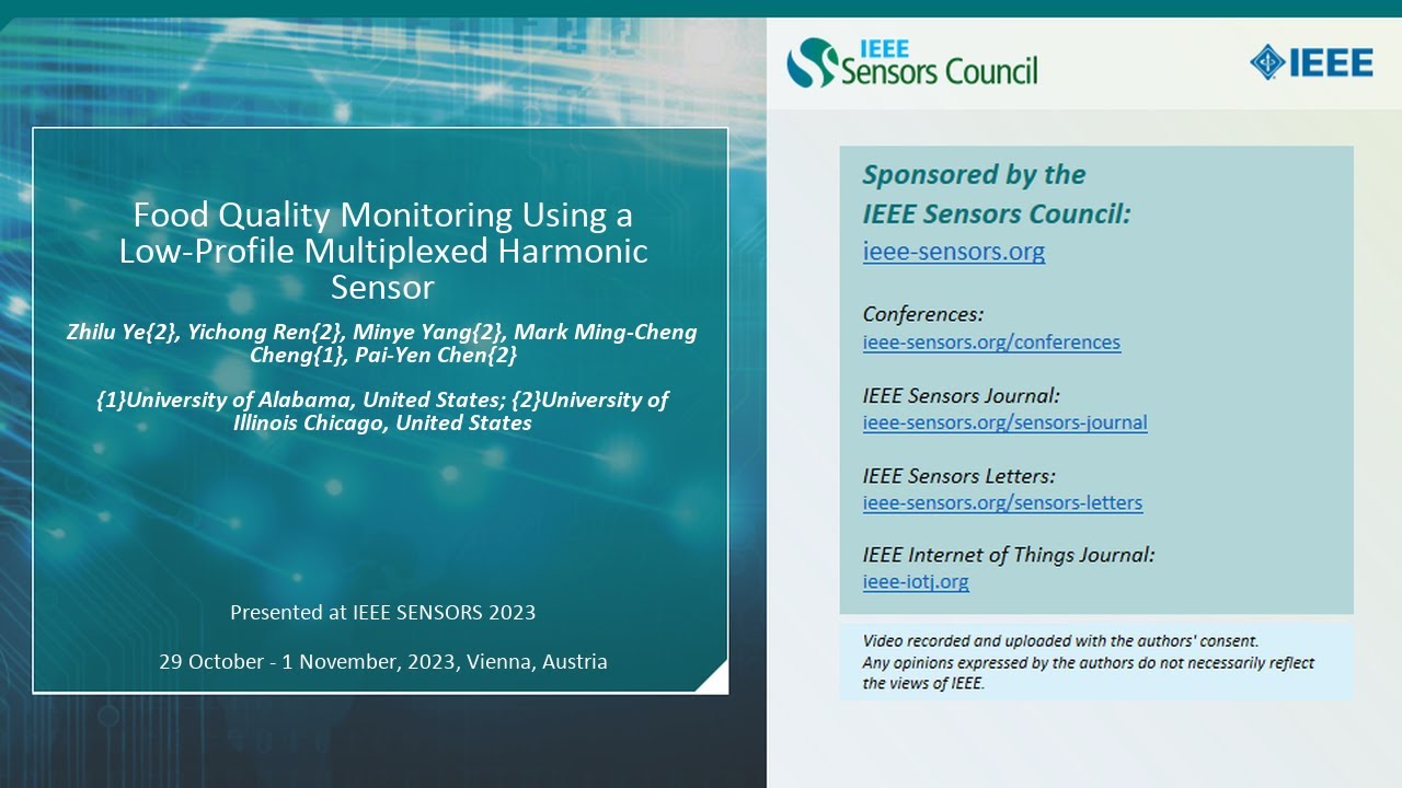 Food Quality Monitoring Using a Low-Profile Multiplexed Harmonic Sensor