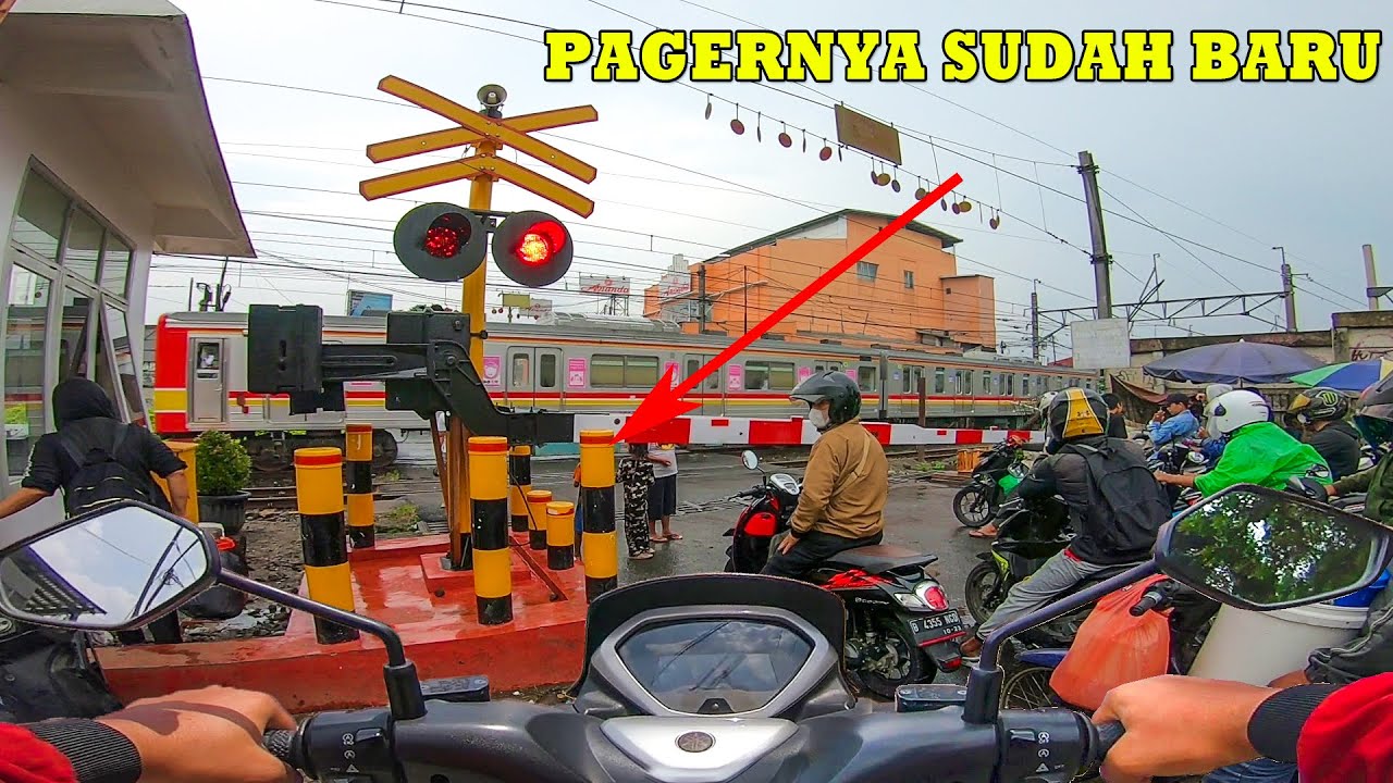 MOTORIDE Ke Perlintasan Kereta Api JPL 90 Serpong, Wah Palangnya Jadi Bagus Sekarang