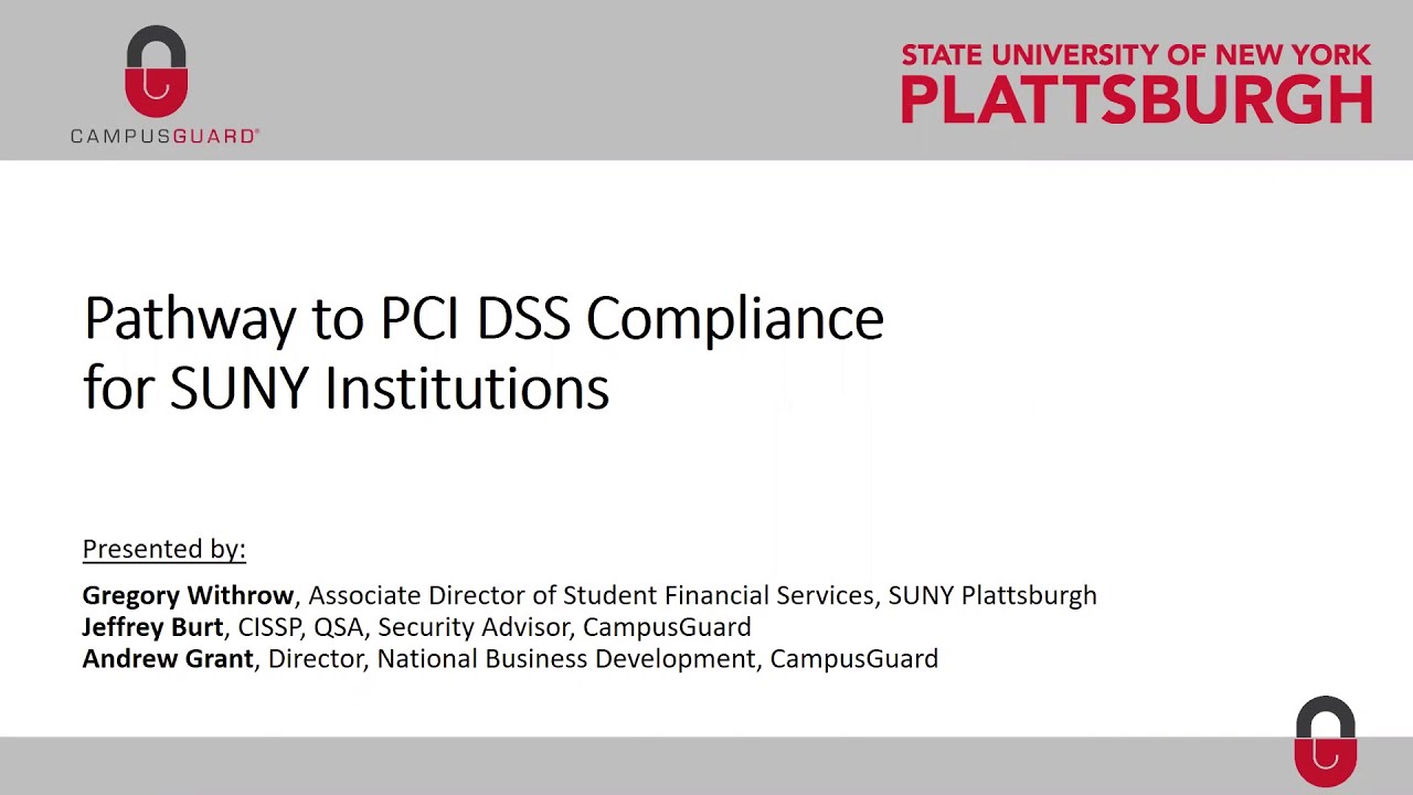 Pathway to PCI DSS for SUNY Institutions
