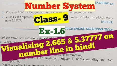 R D Sharma class 9 number system Ex 1.6 (Level-1)  solution