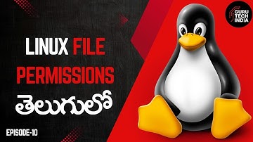 File permissions in Linux Tutorial | RedHat Linux | GuruTech | Telugu