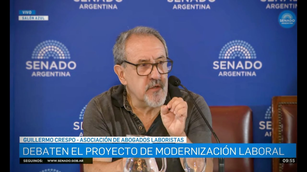 Reforma Laboral: Guillermo Perez Crespo expuso ante senadores