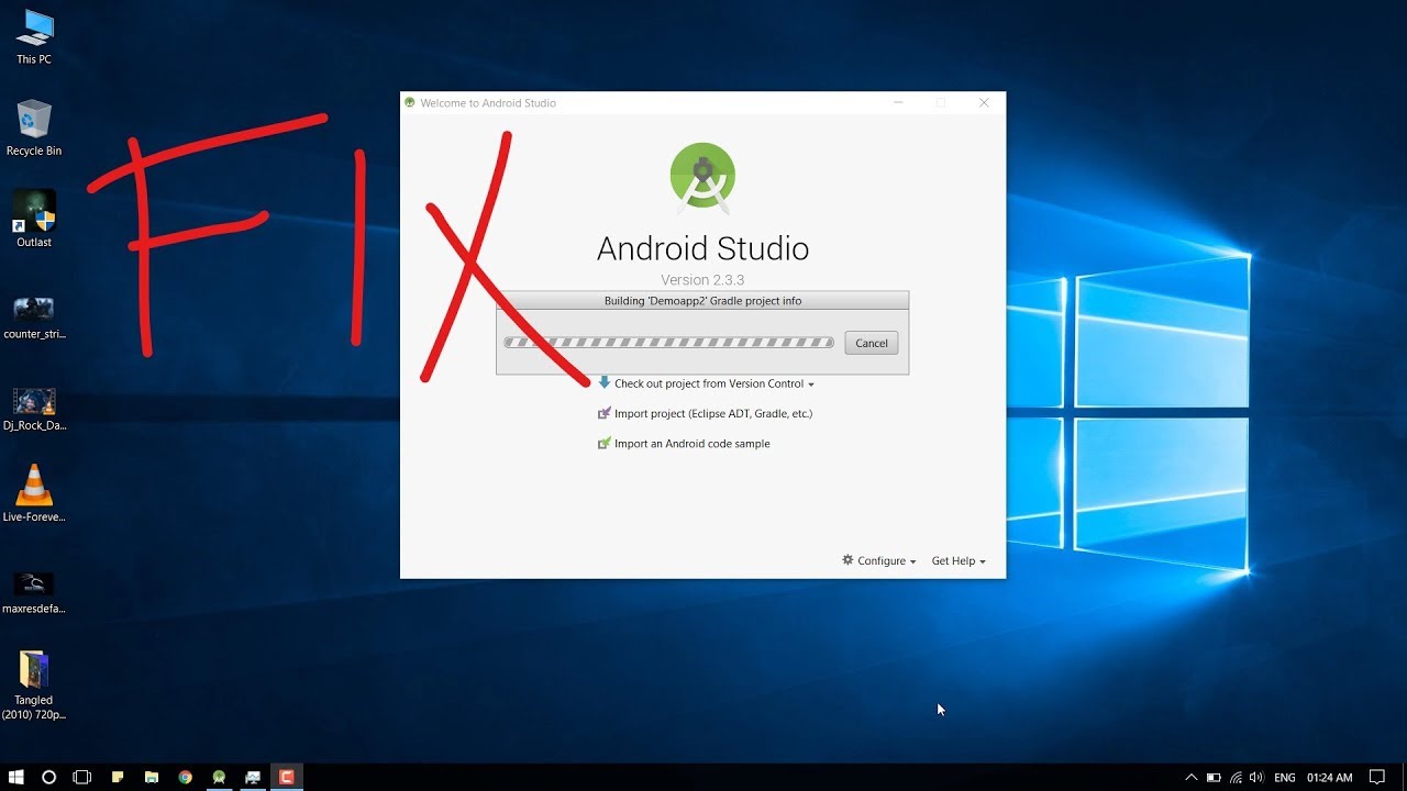 Android Studio Stuck At Building Gradle Project Info [Fixed]