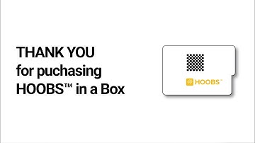 Setup HOOBS™ in a Box
