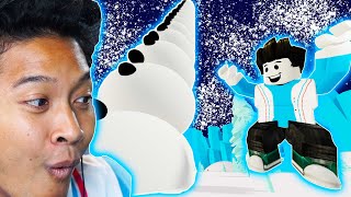 MarMar Builds the TALLEST SNOWMAN EVER in Roblox!! Inside Snow Day Games for Kids! screenshot 4