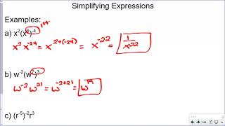 More Multiplication Properties of Exponents