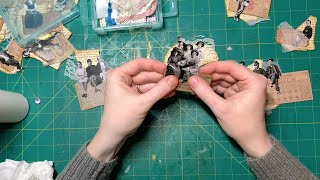 Have a seat! - Junk Journal Embellishments with Tim Holtz Paper Dolls sitting on Tickets!