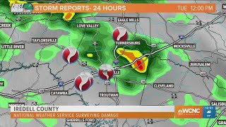 National Weather Service surveys storm damage in Iredell County