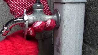 水漏れ解消！ 立水栓の蛇口交換方法。 ワンタッチ蛇口 takagi G301