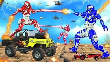 RC Tractor Robot Vs JCB Robot | RC ट्रैक्टर रोबोट Vs JCB रोबोट | Robot Wala Cartoon | Robot Cartoon