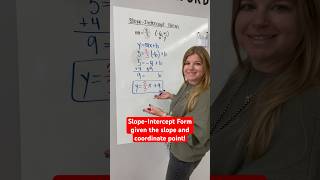 Slope-intercept form given the slope and y-intercept #iteachalgebra #math #mathematics #algebra1