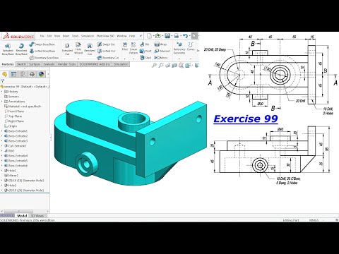 SolidWorks Tutorial for Beginners exercise 99