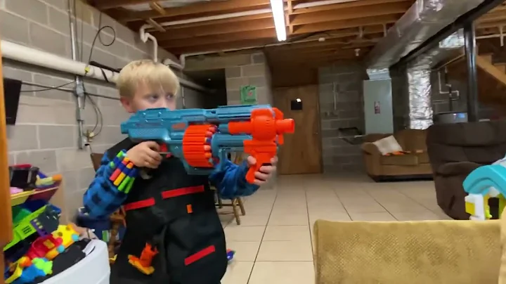 Samuel Can: Basement Nerf Gun Battle!! Episode 85