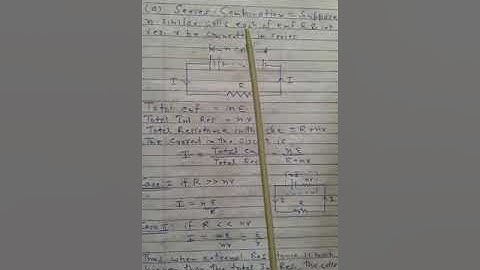 Cell in Series: Condition for maximum current