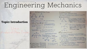 EM_01: Analysis of Plane Trusses (Introduction) | Engineering Mechanics | By V. Somesh