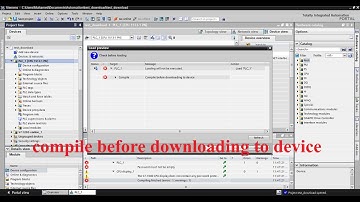 TIA Portal compile before downloading to device error  - problem solved
