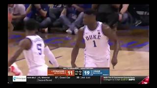 Zion Williamson returned with two monster Dunks against Syracuse