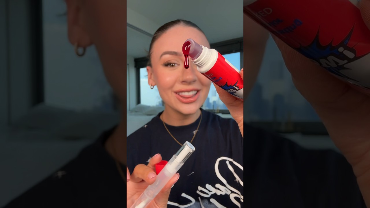 (SATISFYING) BRIGHT RED PEEL OFF LIP STAIN?! 😱♥️ #makeup