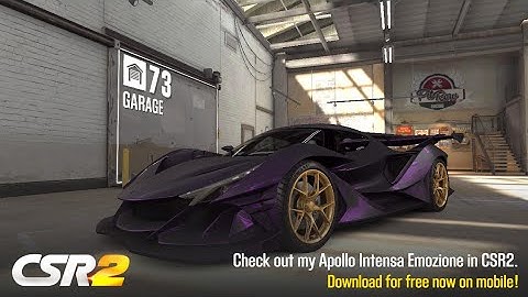 CSR2: Apollo Intensa Emozione (Stock Upgrades)
