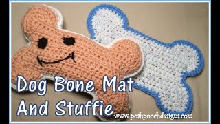 Learn To Crochet The Dog Bone Shaped Dog Mat Crochet Pattern  #crochet #crochetvid