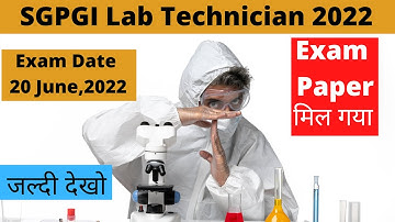 SGPGI | Lab technician question paper | Answer key | 20 June 2022 | #mlt