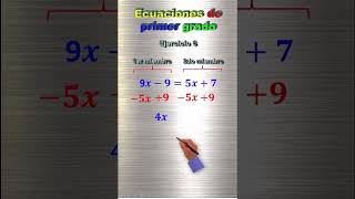 ECUACIONES DE PRIMER GRADO Super Fácil para principiantes - Ejercicio 6 - #ecuaciones #profeguille