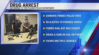 Driver in Pulaski arrested on gun, drug charges during traffic stop