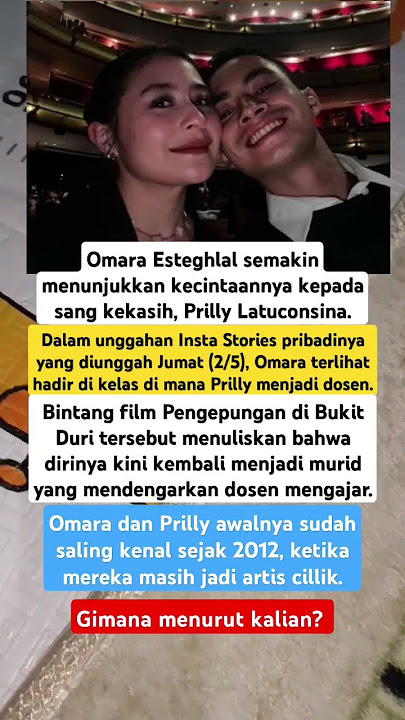 Omara Esteghlal bucin Prilly Latuconsina#shorts #artist #fyp #viralvideo