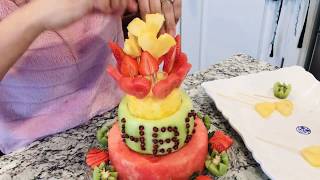 Making an Amazing Fruit Birthday Cake